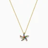 Necklaces & Pendants|Effy Jewelry Seaside 14K Yellow Gold Multi Sapphire Starfish Pendant