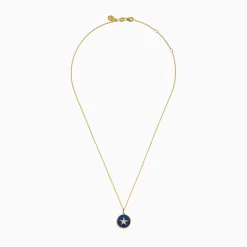 Necklaces & Pendants|Effy Jewelry Seaside 14K Yellow Gold Sapphire and Diamond Starfish Pendant