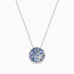 Necklaces & Pendants|BH Multi Seaside Sterling Silver Tanzanite and Diamond Starfish Pendant