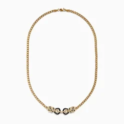 Necklaces & Pendants|Effy Jewelry Signature 14K Gold White and Black Diamond Necklace