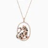 Necklaces & Pendants|Effy Jewelry Signature 14K Rose Gold Diamond and Emerald Panther Pendant, 1.75 TCW