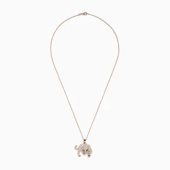 Necklaces & Pendants|Effy Jewelry Signature 14K Rose Gold Diamond and Emerald Panther Pendant