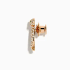 Accessories|Effy Jewelry Signature 14K Rose Gold Diamond and Emerald Panther Pin