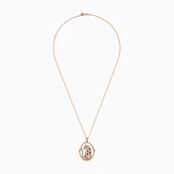 Necklaces & Pendants|Effy Jewelry Signature 14K Rose Gold Diamond and Emerald Pendant, 0.44 TCW