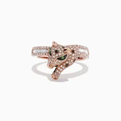 Rings|Effy Jewelry Signature 14K Rose Gold Diamond and Tsavorite Ring, 0.72 TCW