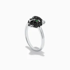 Rings|Effy Jewelry Signature 14K White Gold Black Diamond Panther Ring