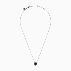 Necklaces & Pendants|BH Multi Signature 14K White Gold Black Diamond u0026 Emerald Necklace, 0.61 TCW