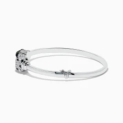 Bracelets|Effy Jewelry Signature 14K White Gold Diamond and Tsavorite Bangle