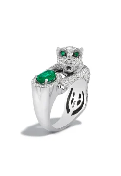 Rings|Effy Jewelry Signature 14K White Gold Diamond and Emerald Ring, 2.31 TCW