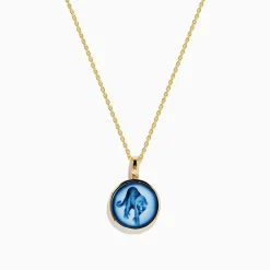 Necklaces & Pendants|Effy Jewelry Signature 14K Yellow Gold Agate Cameo Panther Pendant
