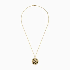 Necklaces & Pendants|Effy Jewelry Signature 14K Yellow Gold Black White and Espresso Diamond Spot Pendant