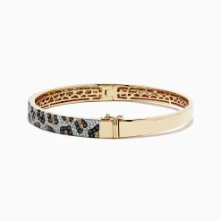 Bracelets|BH Multi Signature 14K Yellow Gold Diamond Panther Spot Bangle