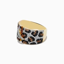 Rings|Effy Jewelry Signature 14k Yellow Gold Panther Spot Diamond Ring