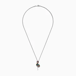 Necklaces & Pendants|Effy Jewelry Splash Sterling Silver Multi Sapphires Flamingo Pendant