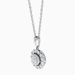 Necklaces & Pendants|Effy Jewelry Sterling Silver Diamond Cluster Pendant