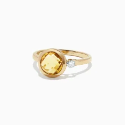 Rings|BH Multi Sunset 14K Yellow Gold Citrine and Diamond Ring, 1.53 TCW