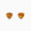 Earrings|BH Multi Sunset 14K Yellow Gold Citrine and Diamond Earring, 3.56 TCW