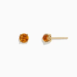 Earrings|BH Multi Sunset 14K Yellow Gold Citrine Stud Earrings, 1.81 TCW