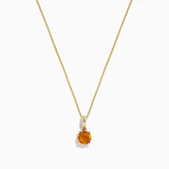 Necklaces & Pendants|BH Multi Sunset 14K Yellow Gold Citrine Pendant, 0.81 TCW