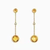 Earrings|BH Multi Sunset 14K Yellow Gold Citrine and Diamond Earrings, 2.54 TCW