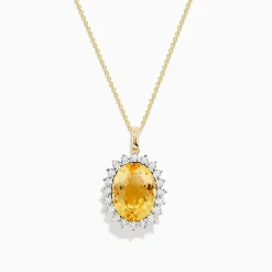 Necklaces & Pendants|BH Multi Sunset 14K Yellow Gold Diamond and Citrine Pendant