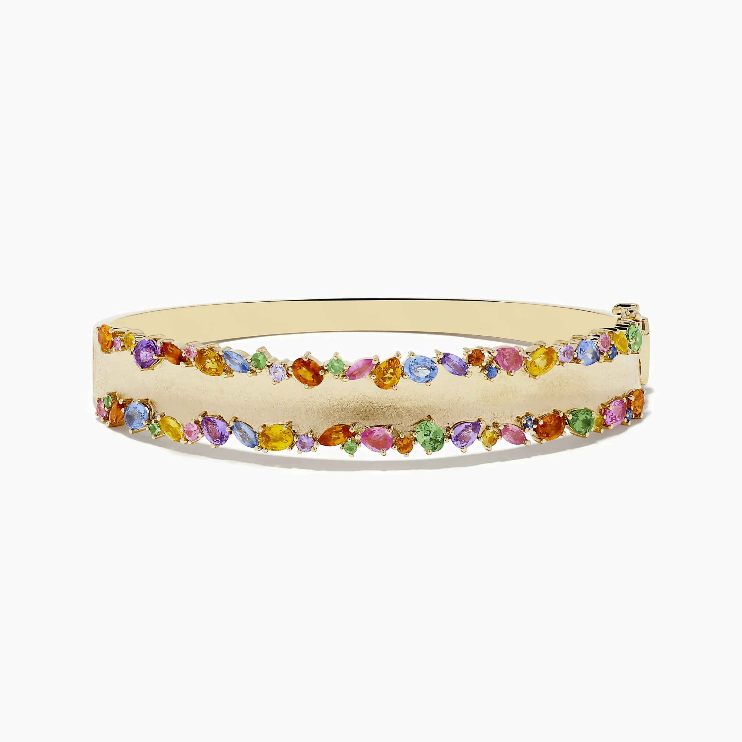 Bracelets|Effy Jewelry Watercolor 14k Yellow Gold Multi Sapphire Bangle