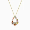 Necklaces & Pendants|BH Multi Watercolors 14K Gold Multi Sapphire and Diamond Pendant, 1.47 TCW