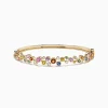 Bracelets|BH Multi Watercolors 14K Gold Multi Sapphire and Diamond Bangle, 2.80 TCW