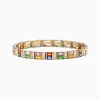Bracelets|BH Multi Watercolors 14K Gold Multi Sapphire and Diamond Bracelet, 16.10 TCW