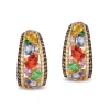 Earrings|Effy Jewelry Watercolors 14K Gold Multi Sapphire u0026 Diamond Earrings, 4.19 TCW