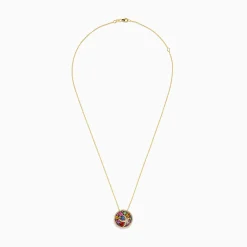 Necklaces & Pendants|BH Multi Watercolors 14K Gold Multi Sapphire and Diamond Starfish Pendant