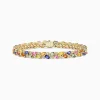 Bracelets|Effy Jewelry Watercolors 14K Gold Multi Sapphire u0026 Diamond Bracelet, 11.09 TCW