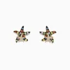 Earrings|Effy Jewelry Watercolors 14K Gold Sapphire u0026 Diamond Starfish Stud Earrings, 0.76 TCW