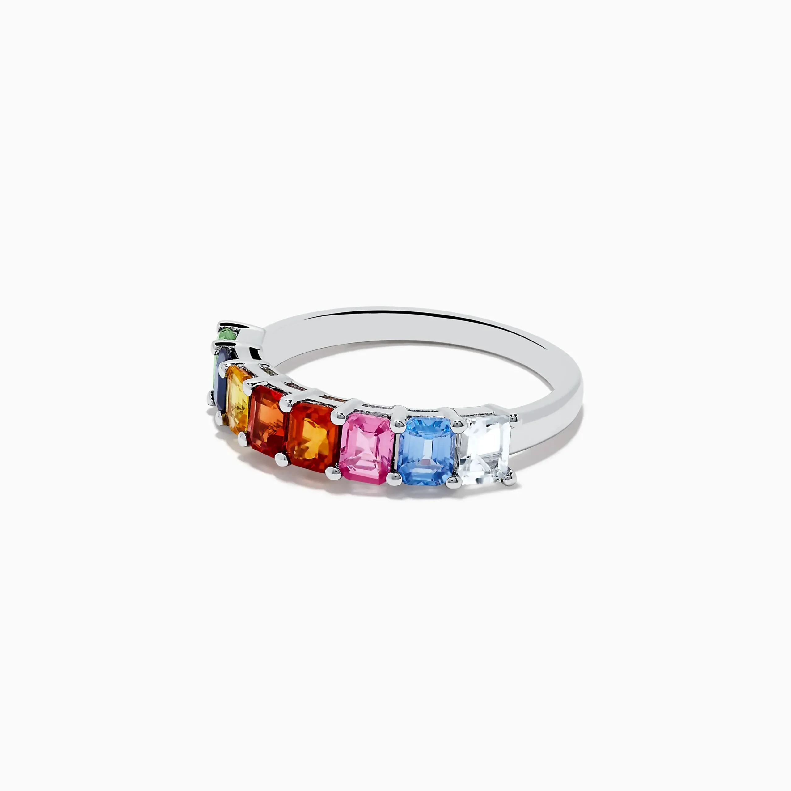 Rings|Effy Jewelry Watercolors 14K White Gold Multi Sapphire Ring