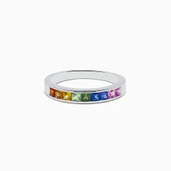 Rings|Effy Jewelry Watercolors 14K White Gold Multi Sapphire Ring