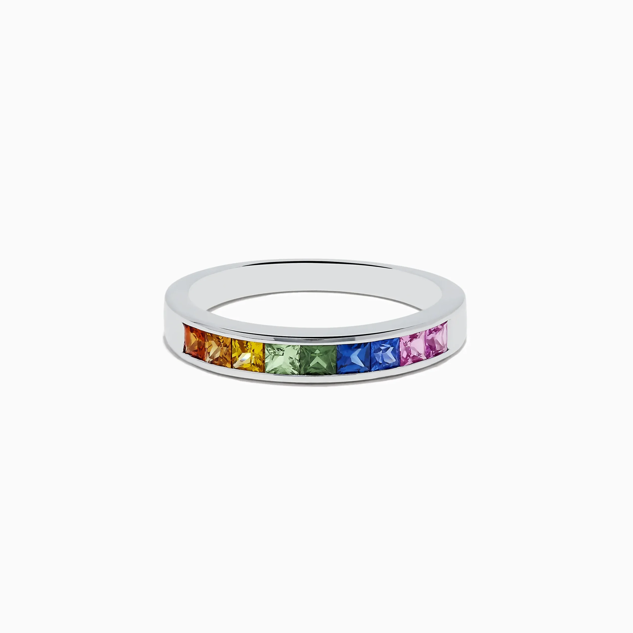 Rings|Effy Jewelry Watercolors 14K White Gold Multi Sapphire Ring