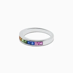 Rings|Effy Jewelry Watercolors 14K White Gold Multi Sapphire Ring