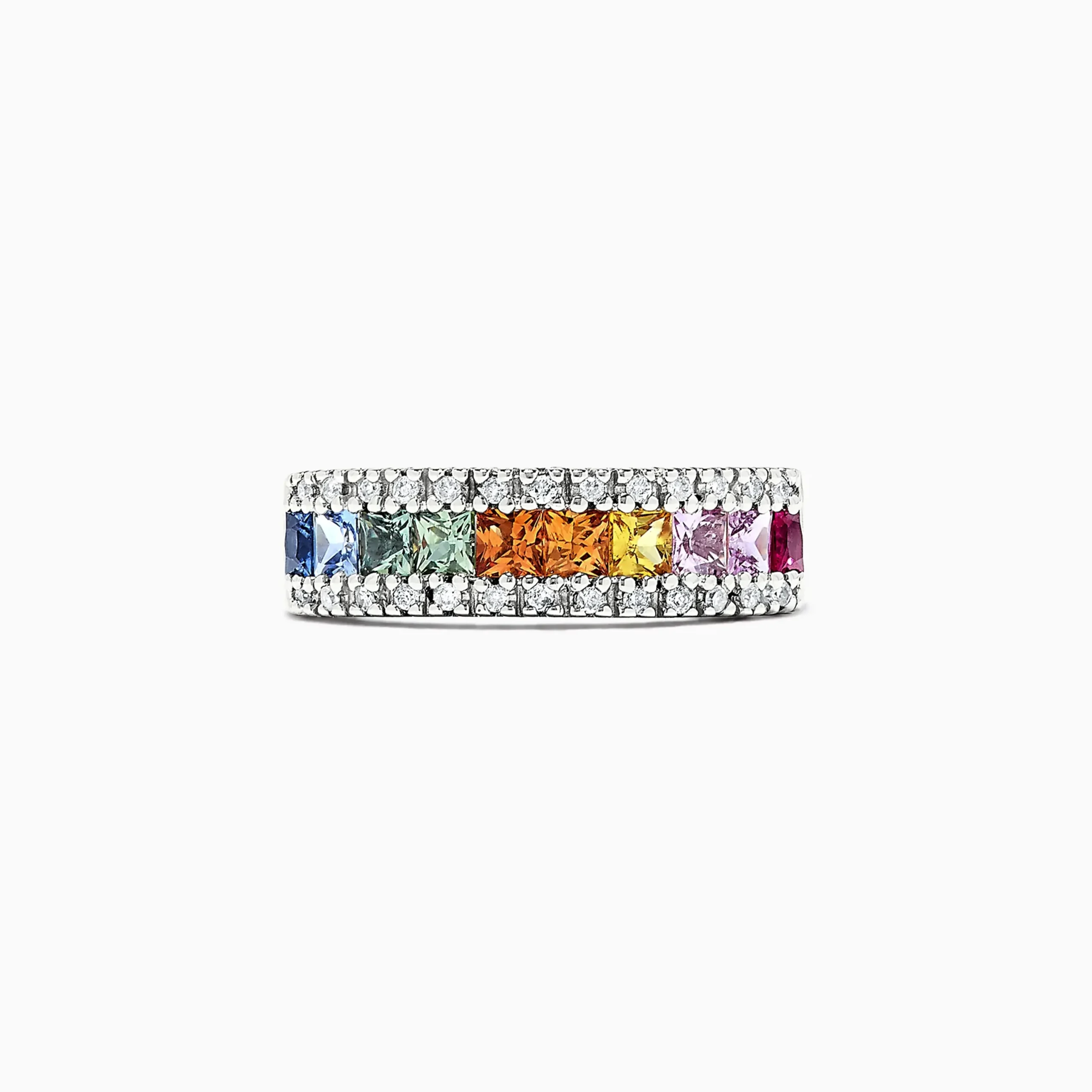 Rings|Effy Jewelry Watercolors 14K White Gold Sapphire u0026 Diamond Ring, 1.46 TCW