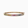 Bracelets|Effy Jewelry Watercolors 14K Yellow Gold Multi Sapphire u0026 Diamond Bangle, 3.60 TCW