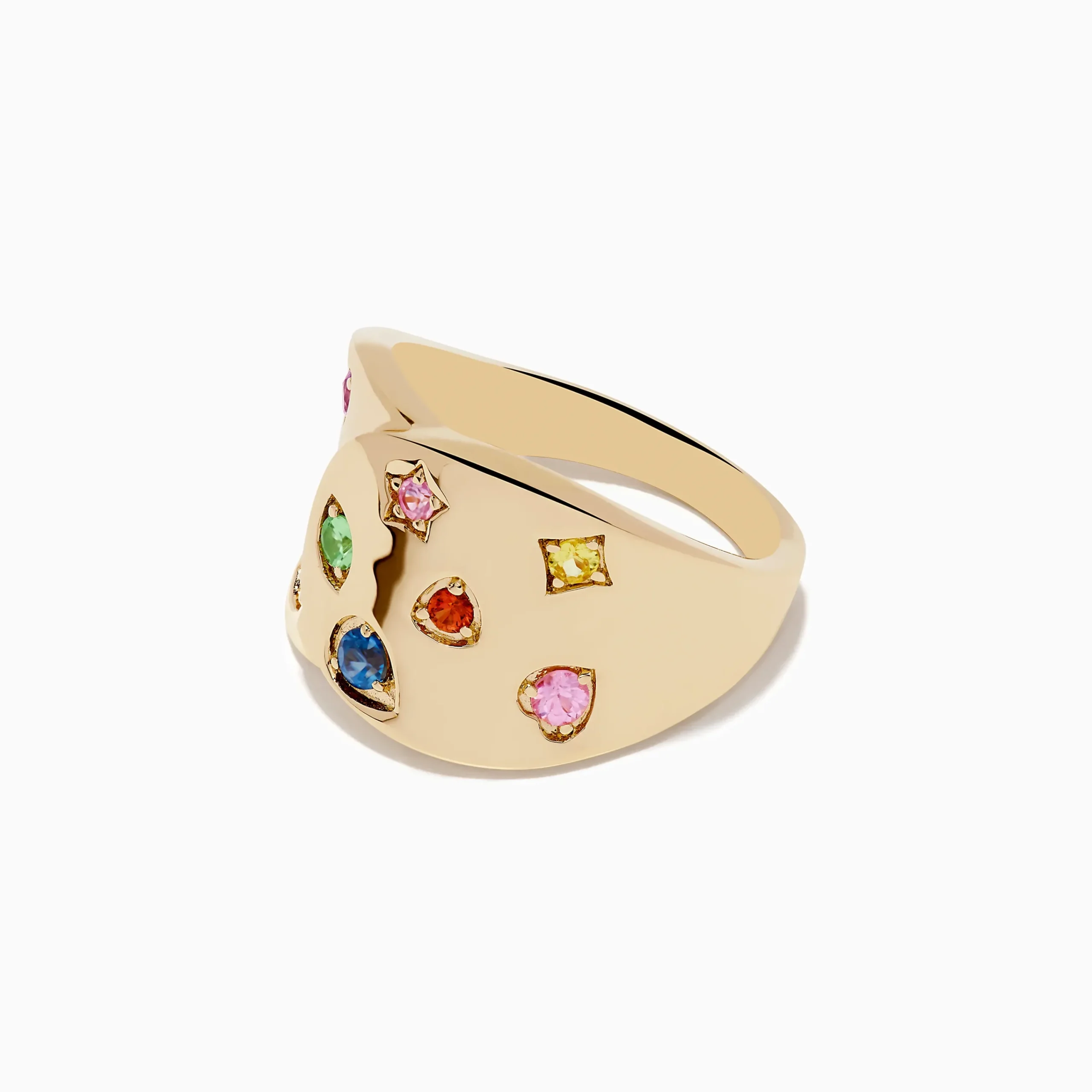 Rings|Effy Jewelry Watercolors 14K Yellow Gold Multi Color Sapphire Ring