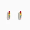 Earrings|Effy Jewelry Watercolors 14K Yellow Gold Multi Color Sapphire Hoop Earrings