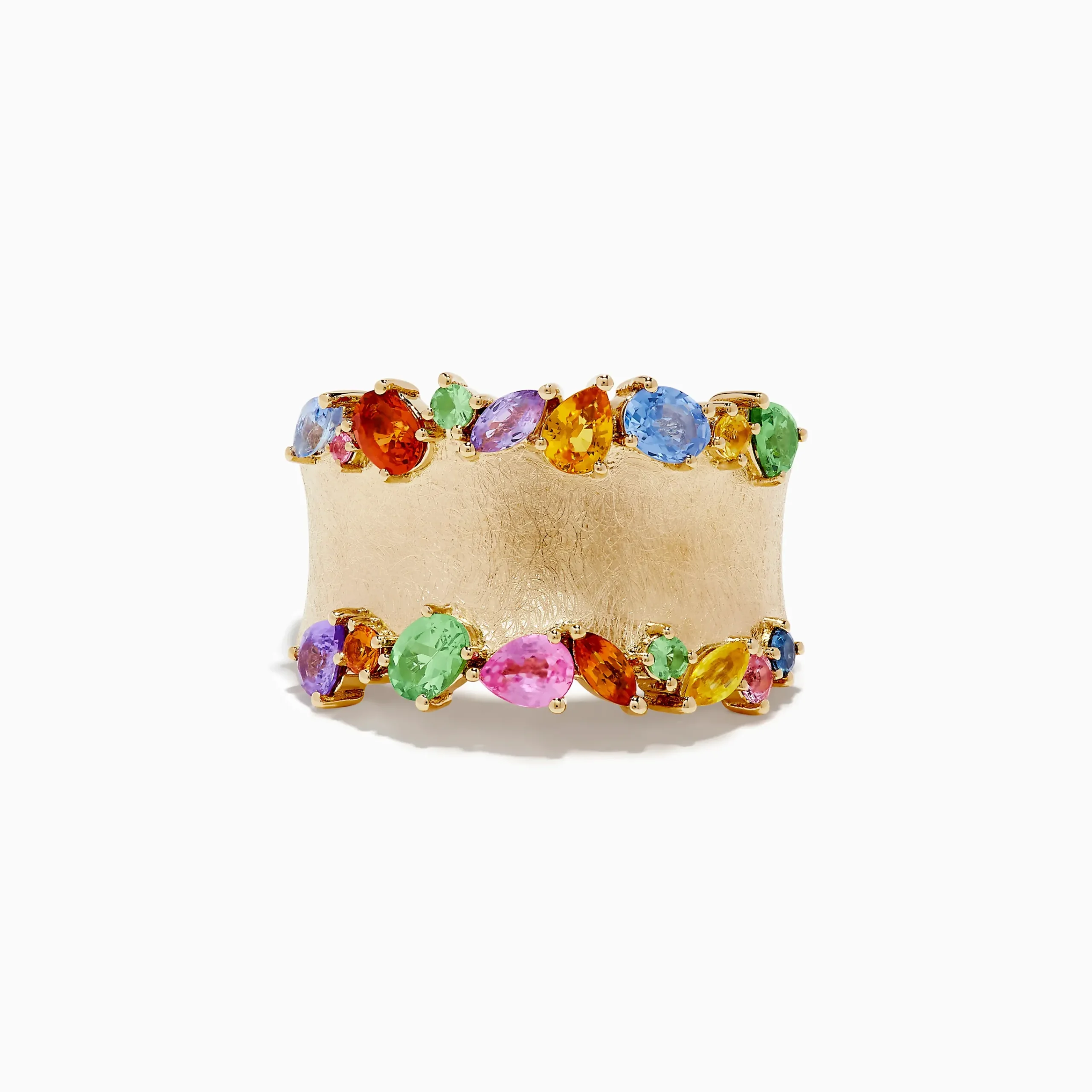 Rings|Effy Jewelry Watercolors 14K Yellow Gold Multi Sapphire Ring