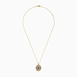 Necklaces & Pendants|Effy Jewelry Watercolors 14K Yellow Gold Multi Sapphire Pendant