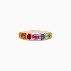 Rings|BH Multi Watercolors 14K Yellow Gold Multi Sapphire Ring, 2.00 TCW