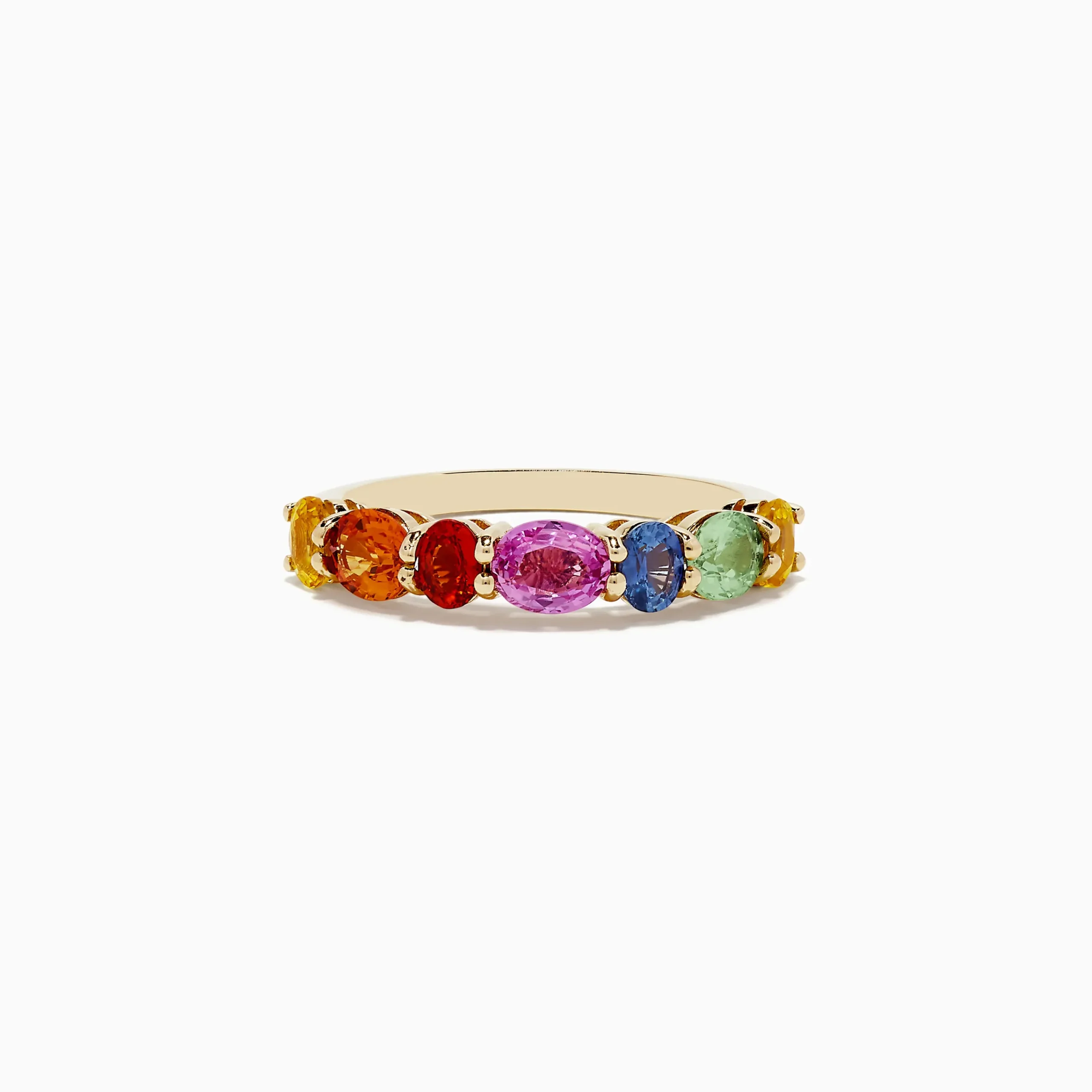Rings|BH Multi Watercolors 14K Yellow Gold Multi Sapphire Ring, 2.00 TCW
