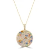 Necklaces & Pendants|Effy Jewelry Watercolors 14K Yellow Gold Multi Sapphire u0026 Diamond Pendant, 4.26 TCW