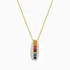 Necklaces & Pendants|Effy Jewelry Watercolors 14K Yellow Gold Multi Sapphire and Diamond Pendant