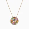 Necklaces & Pendants|Effy Jewelry Watercolors 14K Yellow Gold Multi Sapphire u0026 Diamond Pendant, 3.58 TCW