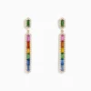 Earrings|BH Multi Watercolors 14K Yellow Gold Multi Sapphire Drop Earrings