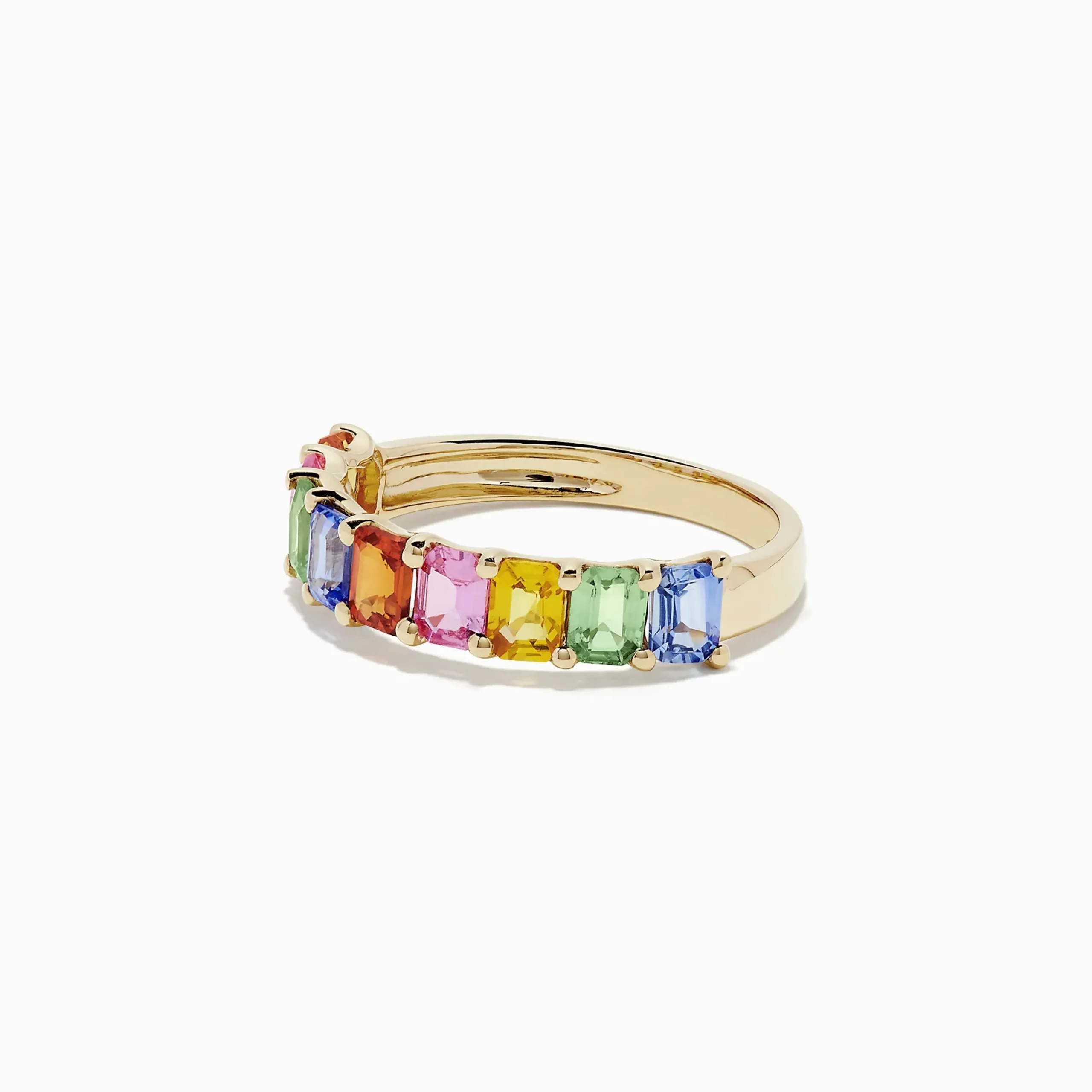 Rings|BH Multi Watercolors 14K Yellow Gold Multi Sapphire Ring, 2.22 TCW
